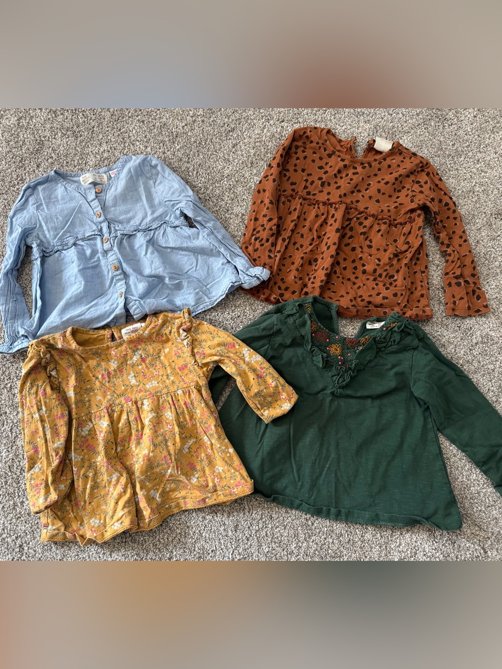 Zara Baby Toddler Girl 18-24 Month Long Sleeve Shirt Lot